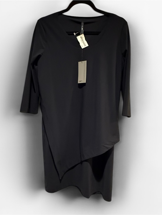 Porto Dresses & Skirts - Porto Sz S Shark Dress Asymmetrical Lines Oval Neck 3/4 Sleeves Modern | NWT